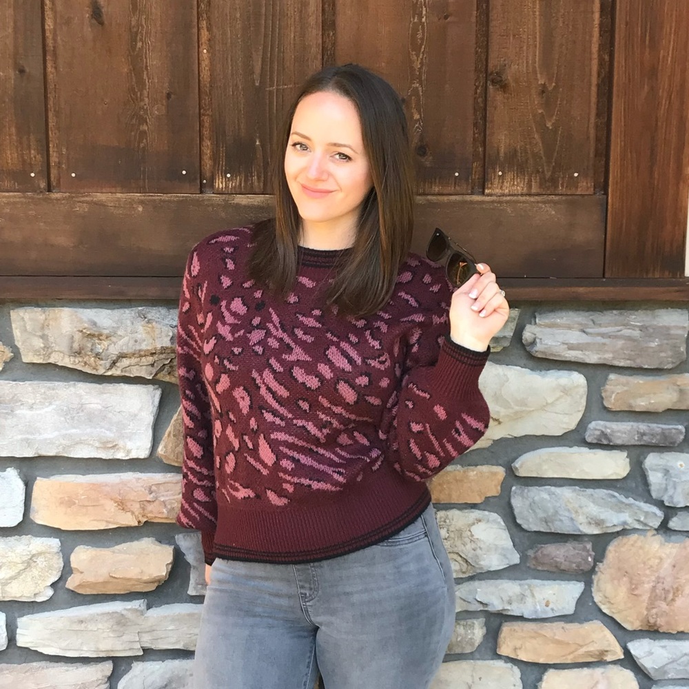 Heartloom leopard sweater